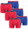 HEAD 6 er Pack Herren Boxer Boxershorts Basic Pant Unterwäsche, Farbe:White/Blue/Red, Bekleidungsgröße:XL