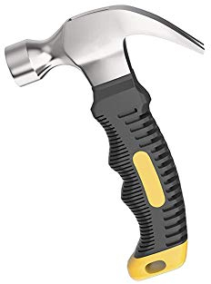 227 g Kurzhammer, mit magnetischem Nagelstarter, Holzbearbeitungshammer mit rutschfestem Griff, Camping-Hammer kleiner Hammer zum Nageln von Wänden