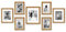 Americanflat 7er Pack Bilderrahmen Set - Eiche - Enthält einen Rahmen 28x36cm, zwei Rahmen 20x25cm und vier Rahmen 13x18cm - Wanddekoration mit bruchsicherem Glas und Aufhängevorrichtung
