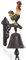 Moritz Türglocke Glocke Hahn Huhn bunter Schwanz Wandglocke Gartendeko Gusseisen Rustikal Antik Design Stil Retro Klingel