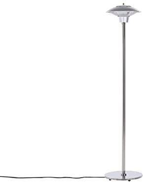 Beliani Outdoor Elektro Stand Heizstrahler Aluminium Silber 1500 Watt Infrarot Askja