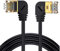 AWADUO Cat 8 Ethernet-Kabel für den Innen- und Außenbereich, Netzwerk-LAN-Patchkabel, rechtwinkliger Stecker auf linken Winkelstecker, Hochgeschwindigkeits-RJ45-Flachkabel, OD3,8 mm (R M auf L M)
