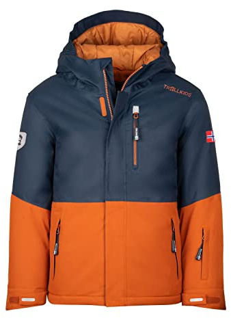 Trollkids Kids Hallingdal Jacket, 104/104 Kinder, Night Sky/Cinnamon