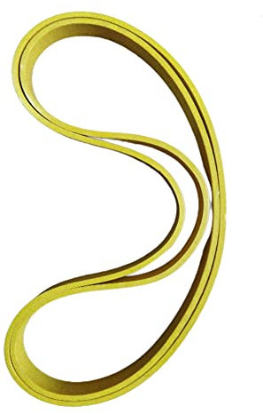Lioaeust Lot de 2 bandes de scie à ruban en caoutchouc de 20,3 cm pour le travail du bois - Jaune
