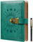 Lock Diary with Pen, Secret Diary with Lock, A5 Ruled 240 Pages PU Leather Journal with Lock, Refillable Hardcover journals for Writing Personal, Size A5(85.9 × 8.5 Inch) LightSeaGreen