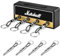 twirush Portachiavi da parete, ganci per chitarra, portachiavi standard per chitarra, gancio portachiavi con 4 portachiavi, nero