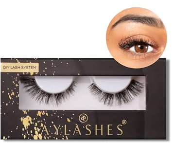 AYLASHES - DIY Wimpernextensions Single Box THE CLOUD | 1 Paar Wimpern | bis zu 7 Tage Halt | Wimpern DIY Set für zu Hause | künstliche Wimpern | Klebewimpern | lash extension set