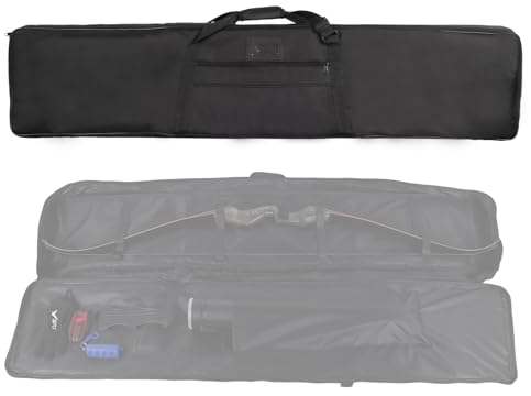 SPG Bogenschießen Recurvebogenkoffer für Langbogen und traditionellen Bogen, 2 Größen Longbow Bag Full Length Traditional Recurve Bow Cases for Youth and Adults with Pocket to Store Arrow Quiver (68