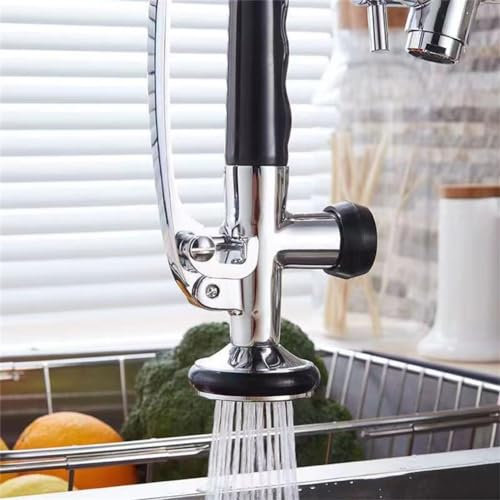 Hand Shower Spout, Pull Out Spray Handshower Spout, High Pressure Spring Kitchen Faucet Water Tap Sprinkler G1/2(Electricity)