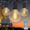 BESCOST Solar Lichterkette Aussen 12M mit 30+3 G40 LED, 8Modi & Dimmbar für Innen und Außen, Wetterfest Lichterkette Outdoor für Balkon, Terrasse, Garten, Hochzeit, Warmweiß, 2700K