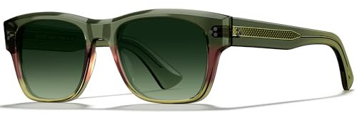 CARFIA Fashion Polarised Mens Sunglasses UV400 Protection Modern Retro Acetate Square Shades Driving Eyewear