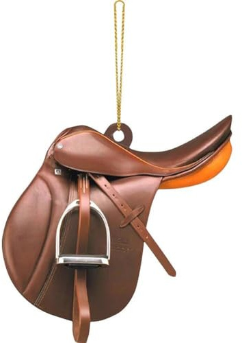 Tsffae Pendentif De Selle Personnalisé en Acrylique pour Les Amateurs De Chevaux, Porte-clés De Selle Occidentale, Support De Rétroviseur De Voiture, Accessoires De Suspension, Ornements, Décoration