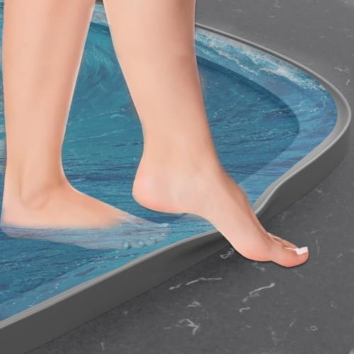 5M Seuil de Douche Barrage D'eau Silicone - alophoty Barriere de Douche Anti Débordement, Gris, Facile à Installer, Facile à Couper, Bricolage Domestique