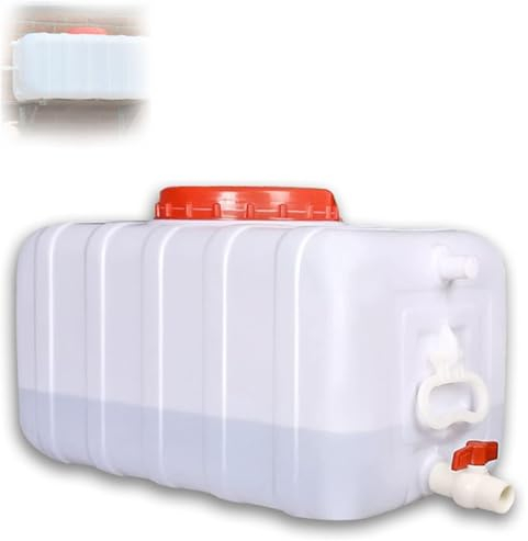 Réservoir de Stockage d'eau Multifonctionnel en Plastique, conteneur de Stockage d'eau avec Robinet et poignée pour Maison Camping Pique-Nique 200L