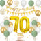 Decorazioni Compleanno 70 Anni Set, Palloncini Compleanno Verdi Oro Bianco, Festoni Compleanno, Striscione Buon Compleanno, Topper Torta Compleanno, per Addobbi Compleanno, Happy Birthday Decorazioni
