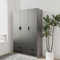 URBNLIVING Modern 3 Door 4 Drawer Wardrobe with Hanging Rail, Bedroom Furniture, Storage Shelf Clothes Organiser Stylish Design, Ample Storage Solution