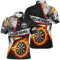 Personalisierte DartsPolos & Quarter-Zip-Shirt für Herren & Damen in Flammen-Grau mit Rauch-Design – Individuelle Dart-Trikots für die Liga T1257