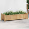 Sufrk Jardinière 100x30x25 cm Bambou,Jardiniere sur Pieds,Bac avec Treillis,Jardiniere Terrasse
