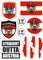 Daged Österreich Aufkleber Karte 8 Stück - PKW Auto Sticker Motorrad Biker Flagge Fahne Vinyl AKN