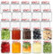 LIMILI Jam Jars with Lids, 48pcs 180ml Hexagonal Wide Mouth Jars with lid, Pickling Jars, Preserving Jars, Chutney Jars, Meal Prep Jars for Sauce, Salad