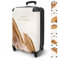 NoBoringSuitcases.com® Handgepäck Koffer 55x40x20 Personalisiert - Reisekoffer mit Rollen, Leichtgewicht Hartschalenkoffer, Trolley Kabinengepäck Goldener Glam in 6 Farben, Koffer für Flugzeug