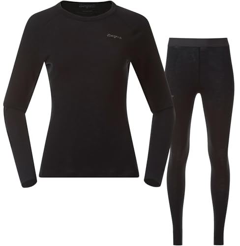 Bergans Damen Allround Merino Unterwäsche Set, Black, XL