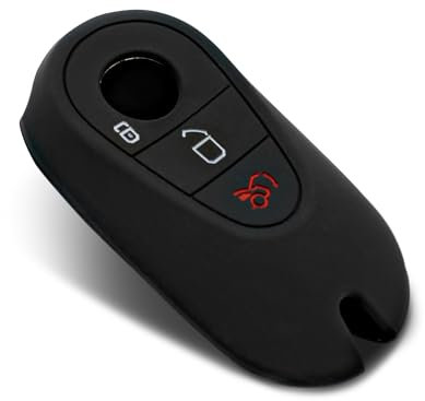 Schlüsselhülle ME kompatibel mit Mercedes C-Klasse S-Klasse EQE EQS GLC für 2 Tasten Autoschlüssel Silikon Cover Schlüssel Hülle für Auto Schlüssel Schutzhülle Etui (Schwarz)