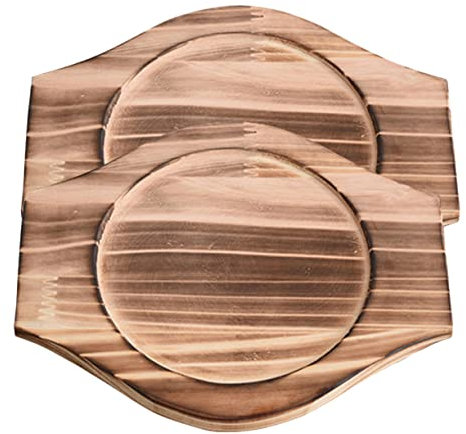 GLEAVI 2Piezas Manteles de Madera para Olla Soporte Multi-Funcional para Cacerola Accesorio de Cocina Moderno para Olla de Sopa y Cacerolas Diseño Práctico y Reutilizable