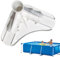 shpuuyy Support d'angle pour cadre de piscine – Joint de jambe pour piscine familiale – Connecteur de rechange étanche à angle précis pour extérieur, maison, cour, jardin
