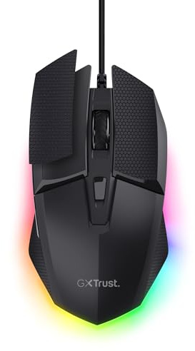 GXTrust Felox+ Mouse Gaming con 6 Pulsanti Programmabili, 10000 DPI, Nero | Cavo USB 180 cm, Software Incluso, Illuminazione LED Multicolore, Mouse con Filo per PC Portatile Computer