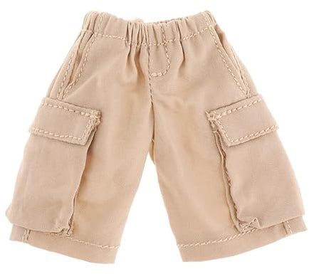 QSTDGVPW 1/12 Herren Shorts Mini Kleidung Trendige Handgefertigte Puppenkleidung Miniatur Outfits für 6 Zoll Anziehpuppen Modell Männliche Soldaten Figuren Acc, Khaki