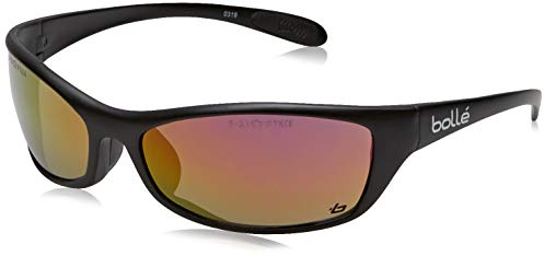 Bolle SPIFLASH Nylon Frame Sports with Tipgrip and TPE Comfort Spider Glasses, Black