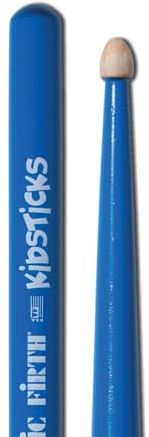 Vic FIrth - Baquetas de la serie American Classic® Kidsticks - Madera de nogal American - Punta de Madera - Color azul
