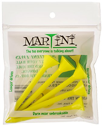 Pro Active Martini Golf 3–1/10,2 cm langlebigem Kunststoff Tees 5er Pack, gelb
