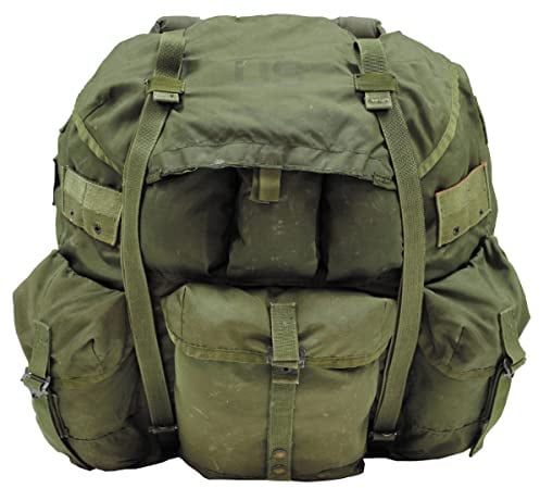 Max Fuchs MFH Original US Rucksack Alice Pack Large mit Metallgestell Backpack Daypack Kampfrucksack (Oliv), 630415, M