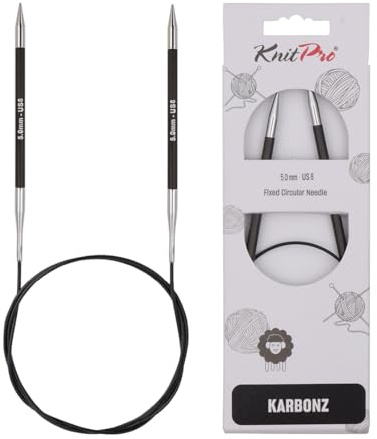 KnitPro Karbonz Fixed Circular Needles 16 (40cm) | 5.00 mm