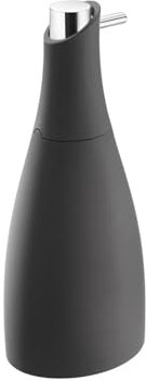 COSMIC Saku Minimalistischer Seifenspender aus Acryl und Glas. Nachfüllbares Zubehör mit 300 ml für Badezimmer und Küche, Mattschwarz