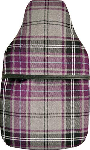 Vagabond Hot Water Bottle and Tartan Purple and Grey Padded Cover