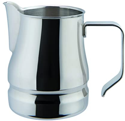 ILSA Lattiera Evolution per Cappuccino e Latte Art, Acciaio Inox 18/10, Tazze 6, Capacità 50 cl