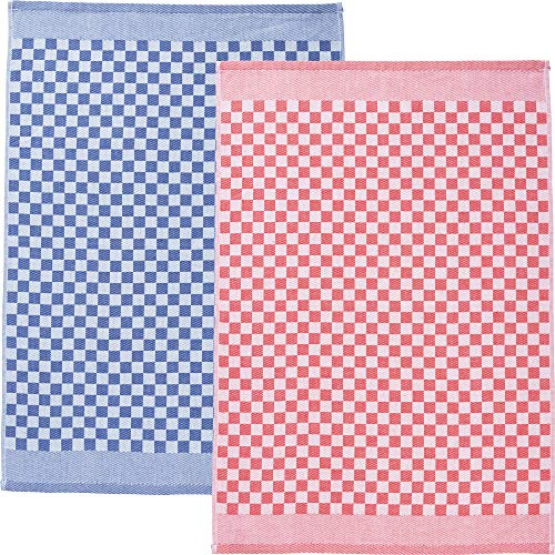 Erwin Müller Geschirrtuch 2er-Pack Baumwolle rot/blau Größe 45x70 cm