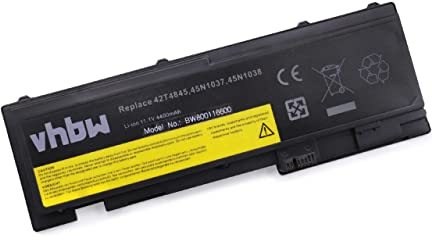 vhbw Akku kompatibel mit Lenovo ThinkPad T430s (2353), T430s (2354), T430s (2355) Notebook (4400mAh, 11,1V, Li-Ion, Schwarz)