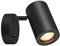 SLV ENOLA B | Wandleuchte, Wandbeleuchtung, Aufbauleuchte | Zylindrisch, GU10, Aluminium, mit Schalter, schwarz, max. 50 W, Dreh- oder Schwenkbar