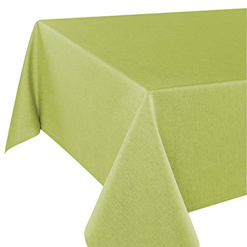 Tischdeckenshop24 Tischdecke WIEN grün Premium, schmutzabweisend, ganzjährig, rechteckig 140x220 cm