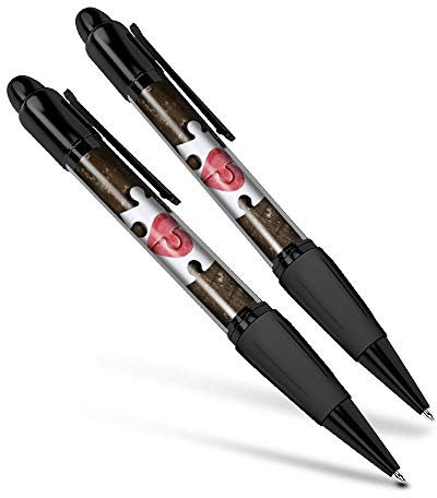 Beautiful and comfortable Set of 2 Matching Pens - Jigsaw Puzzle Love Heart Fiance Wife #8772