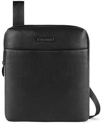 PIQUADRO Herren Modus Erweiterbare Tasche mit Ledertasche vorne, Nero