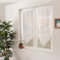 Paire de Vitrage Blanc, 60x120cm, Voilage Passe Tringle, Finition Pointe à Pompons, 100% Polyester Sablé, Collection Sablé, Enjoy Home