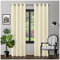 Luxury Blackout Eyelet Ring Top Curtains Pair | Fully Lined Thermal Insulated Drapes - 90X90 Inch, Cream | Elegant Room Darkening Window Treatment For Bedrooms, Living Rooms, And Patio Doors