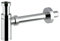 Vetrineinrete® Sifone a bottiglia per lavobo scarico lavandino sotto lavabo attacco 1¼ ottone cromato lucido C80