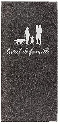 DCT Couverture de livret de famille Gris foncé imperméable porte documents Fabrication Française