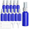 Qoosea Botellas de aerosol Juego de Botellas de viaje de Plástico de Niebla Pequeña 12 Unidades 30ml Atomizador de Líquido Recipientes Recargables con 2 Embudos y 1 Etiquetas (azul)